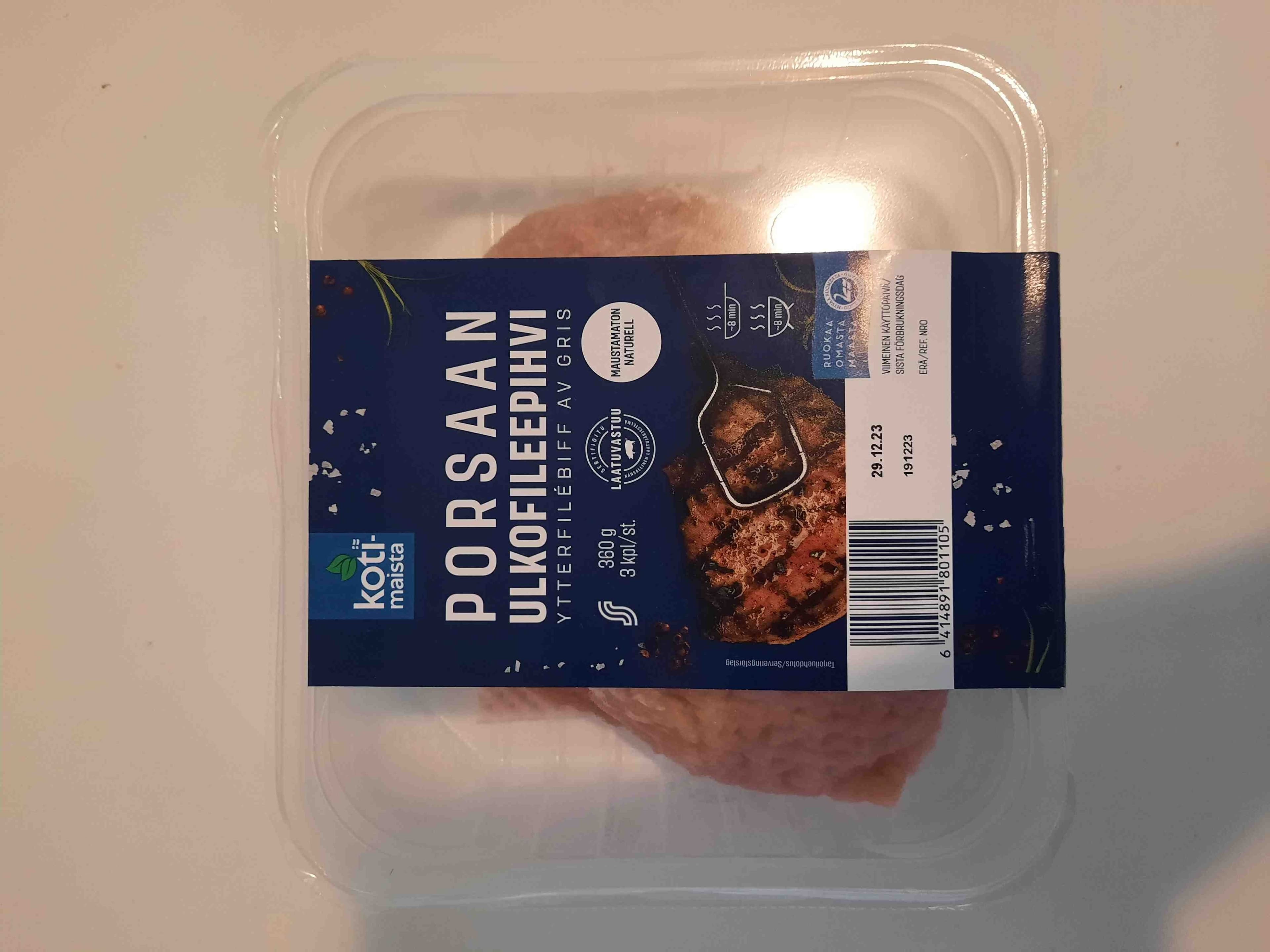 Koti-Maista Porsaan Ulkofileepihvi packshot
