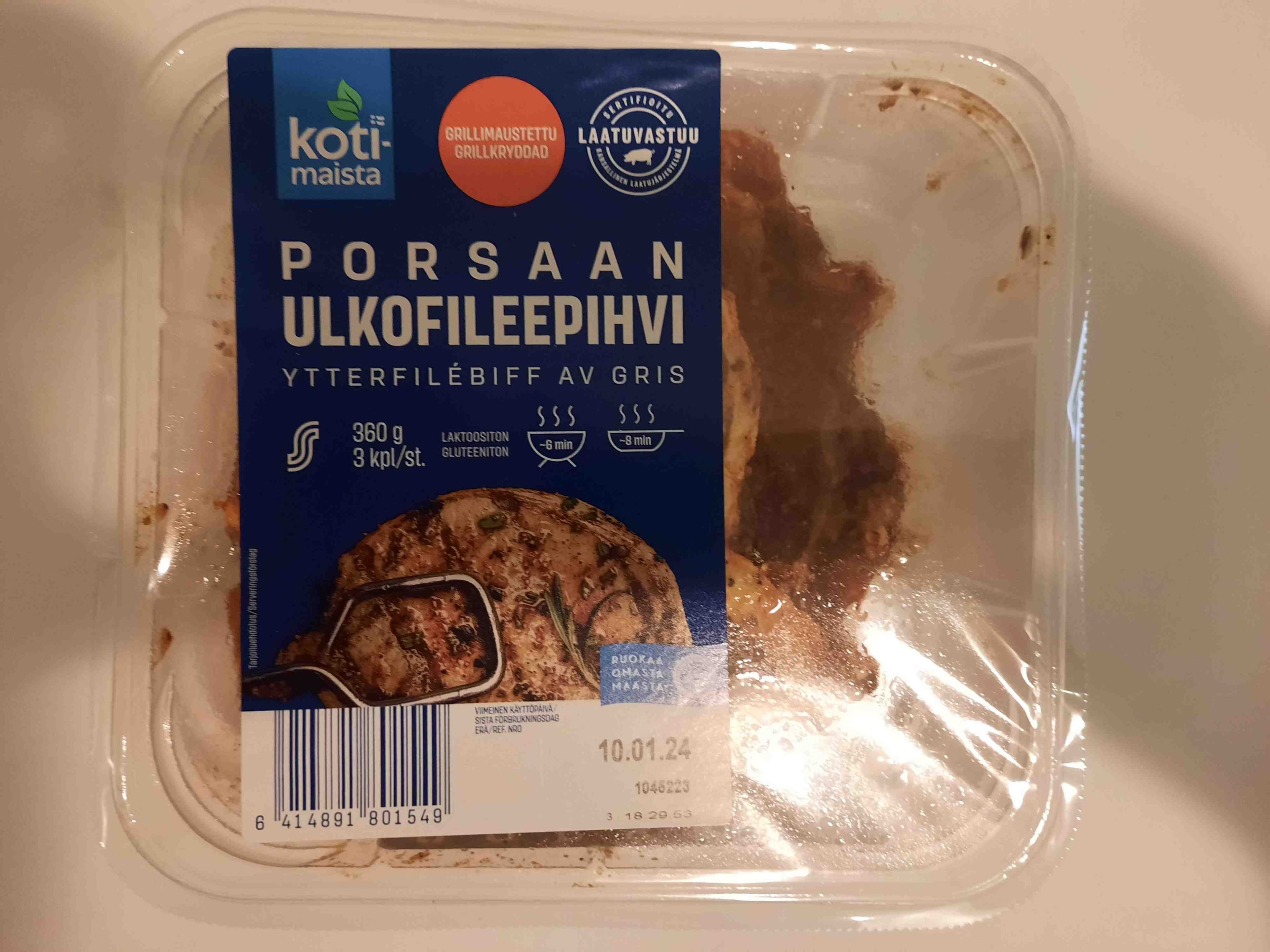 Koti-maista Porsaan Ulkofileepihvi packshot