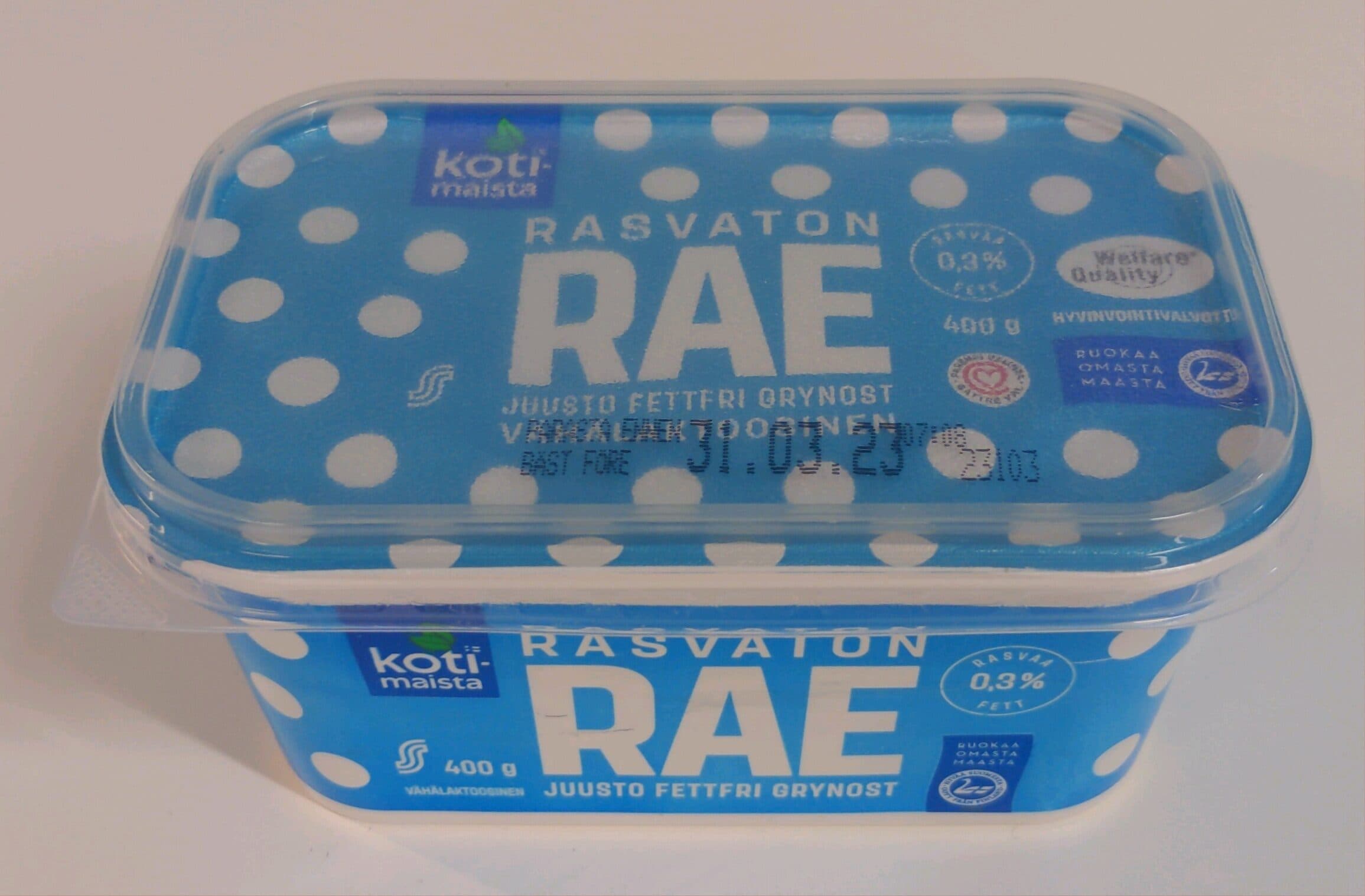 Kotimaista Rasvaton raejuusto packshot