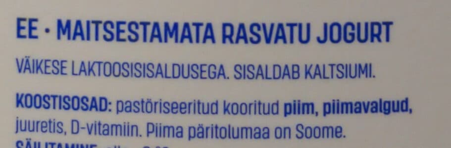 Kotimaista Rasvaton maustamaton jogurtti packshot