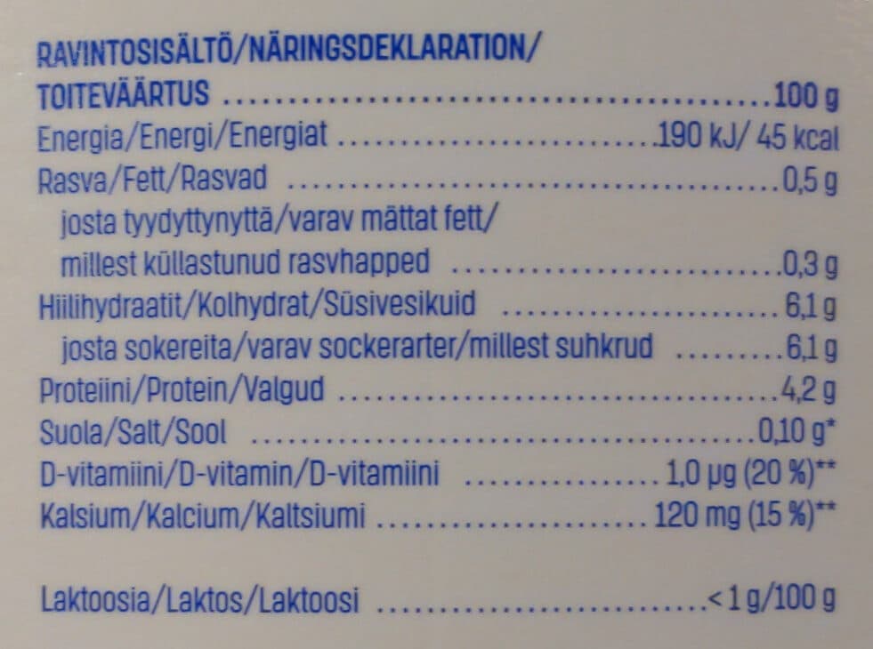 Kotimaista Rasvaton maustamaton jogurtti packshot