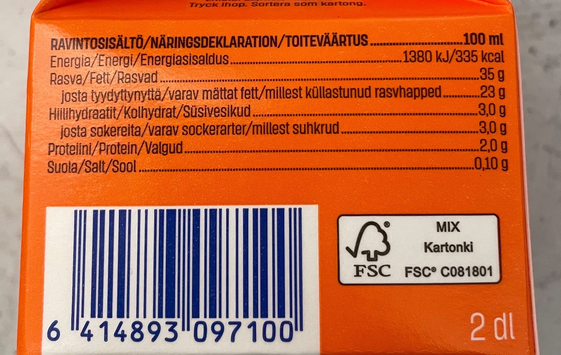 Kotimaista Kuohukerma packshot