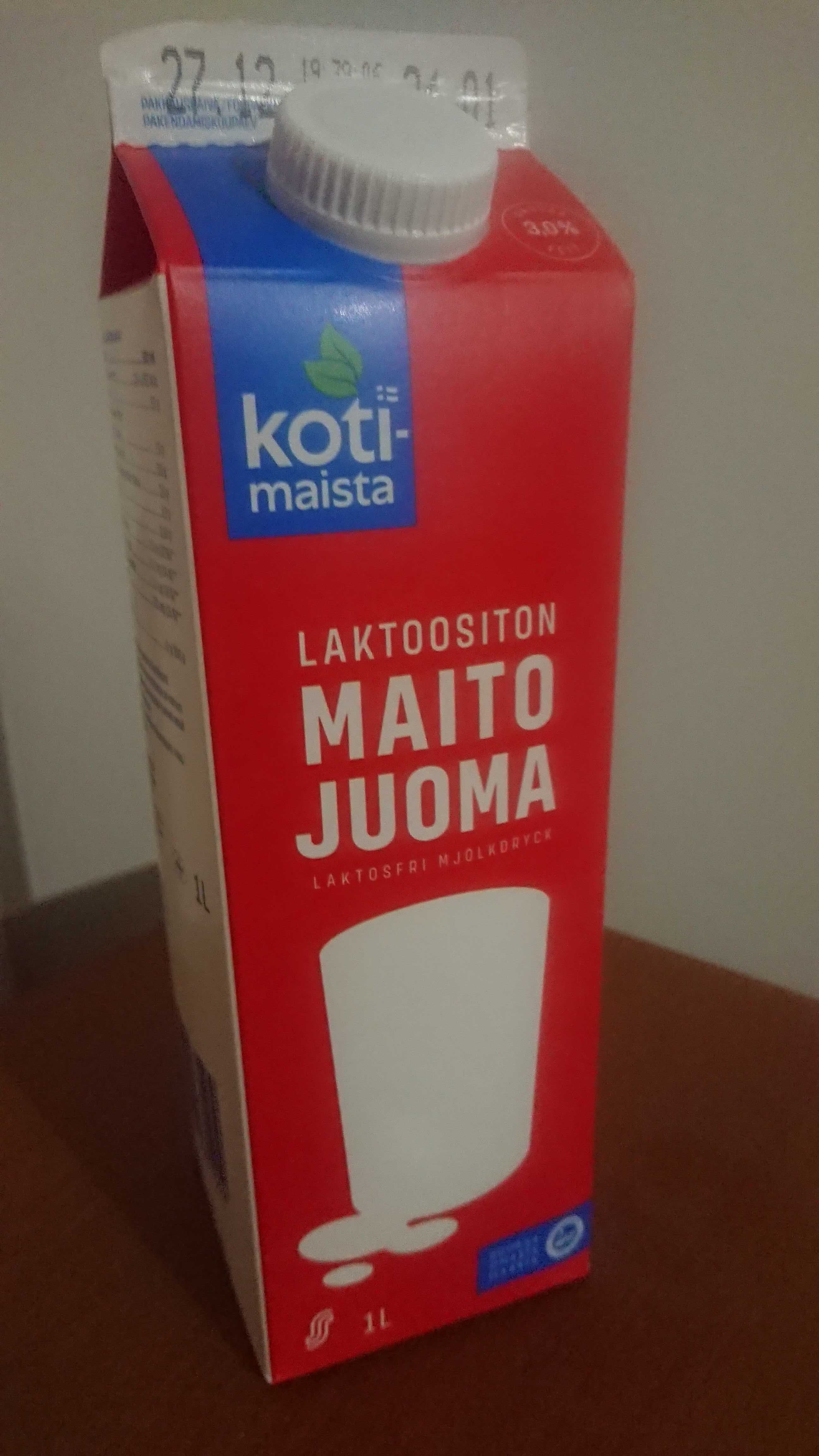 Kotimaista Laktoositon Maitojuoma 3% packshot