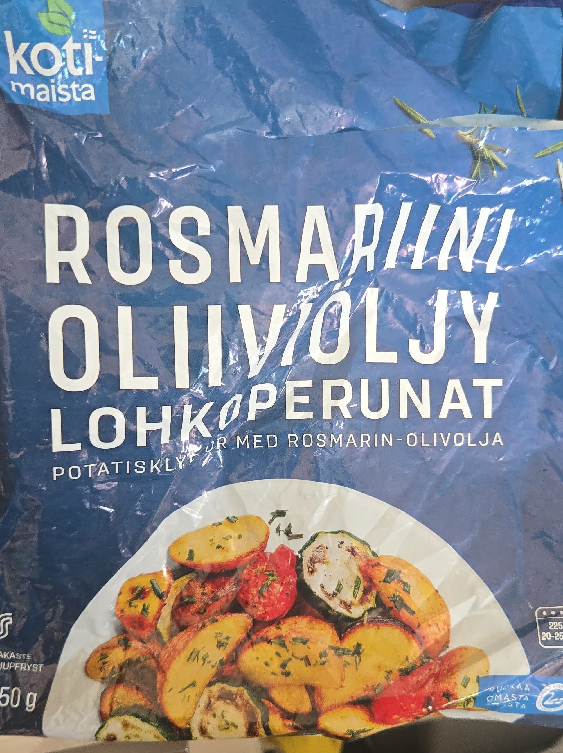 Kotimaista Rosmariini Oliiviöljy Lohkoperunat packshot