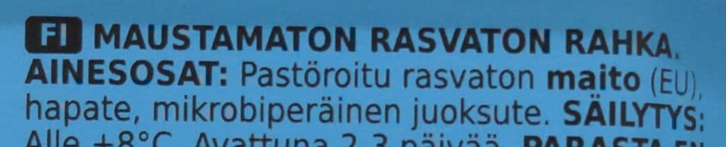 Rainbow Maustamaton rahka packshot