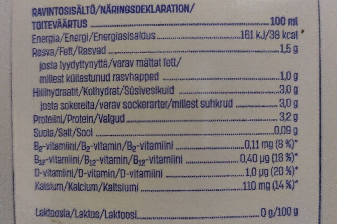 Kotimaista Laktoositon maitojuoma packshot