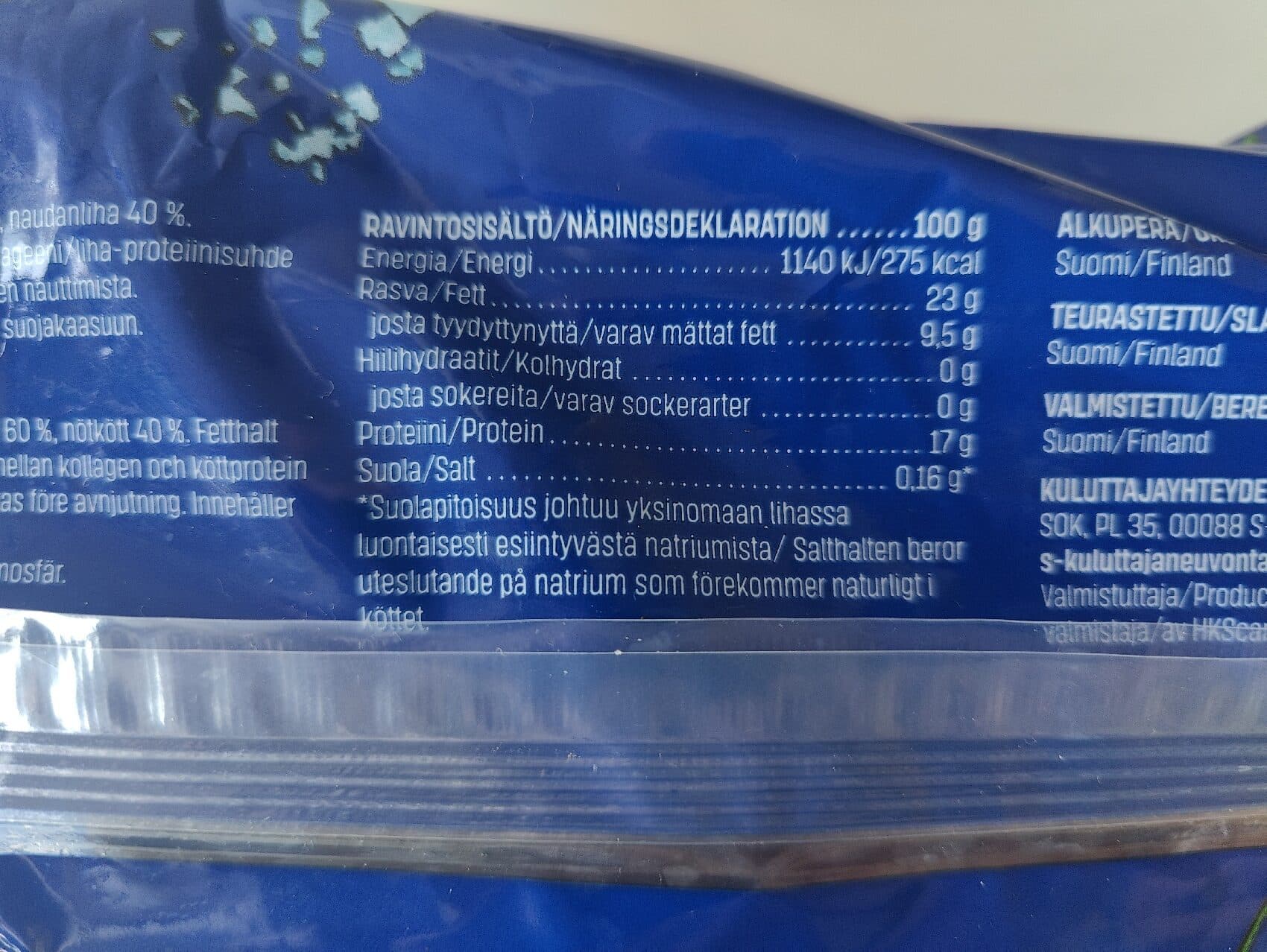 Kotimaista Sika-nauta jauheliha packshot