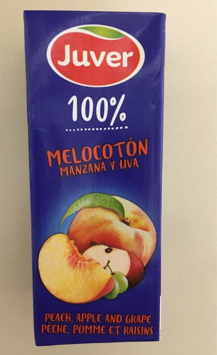 Juver Zumo de melocotón, manzana y uva packshot