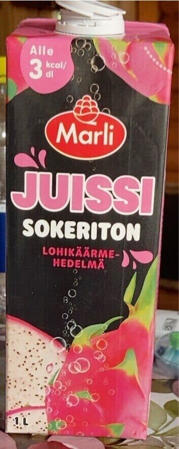 JUSSI Sokeriton Lohikäärme-hedelma packshot
