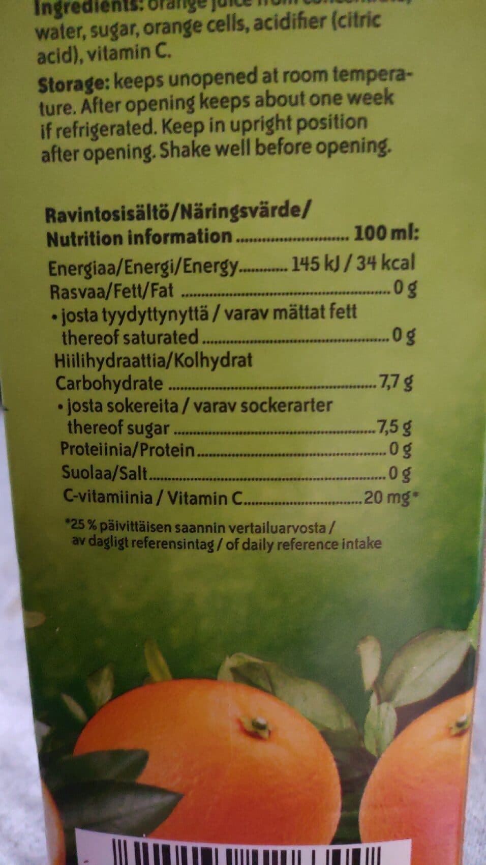 Marli Appelsiininektari C-vitaminoitu packshot