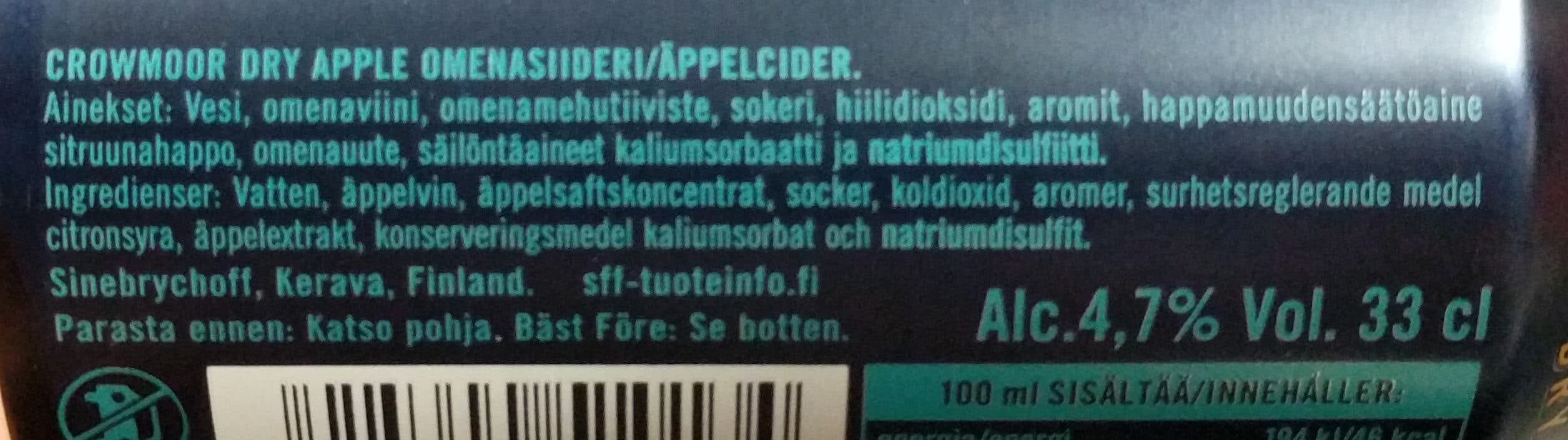 Crowmoor Crowmoor dry apple cider packshot