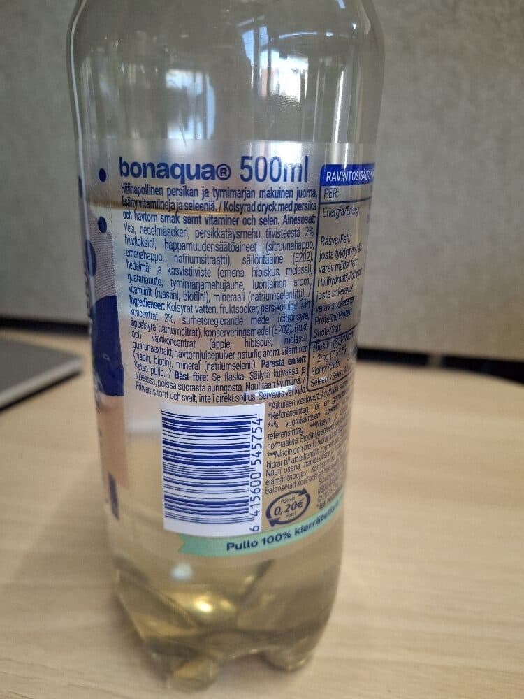 Bonaqua Persikka & tyrni packshot