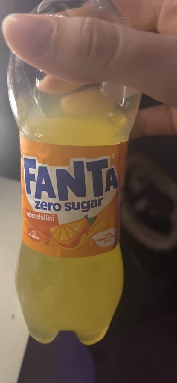Fanta Fanta zero sugar appelsiini packshot