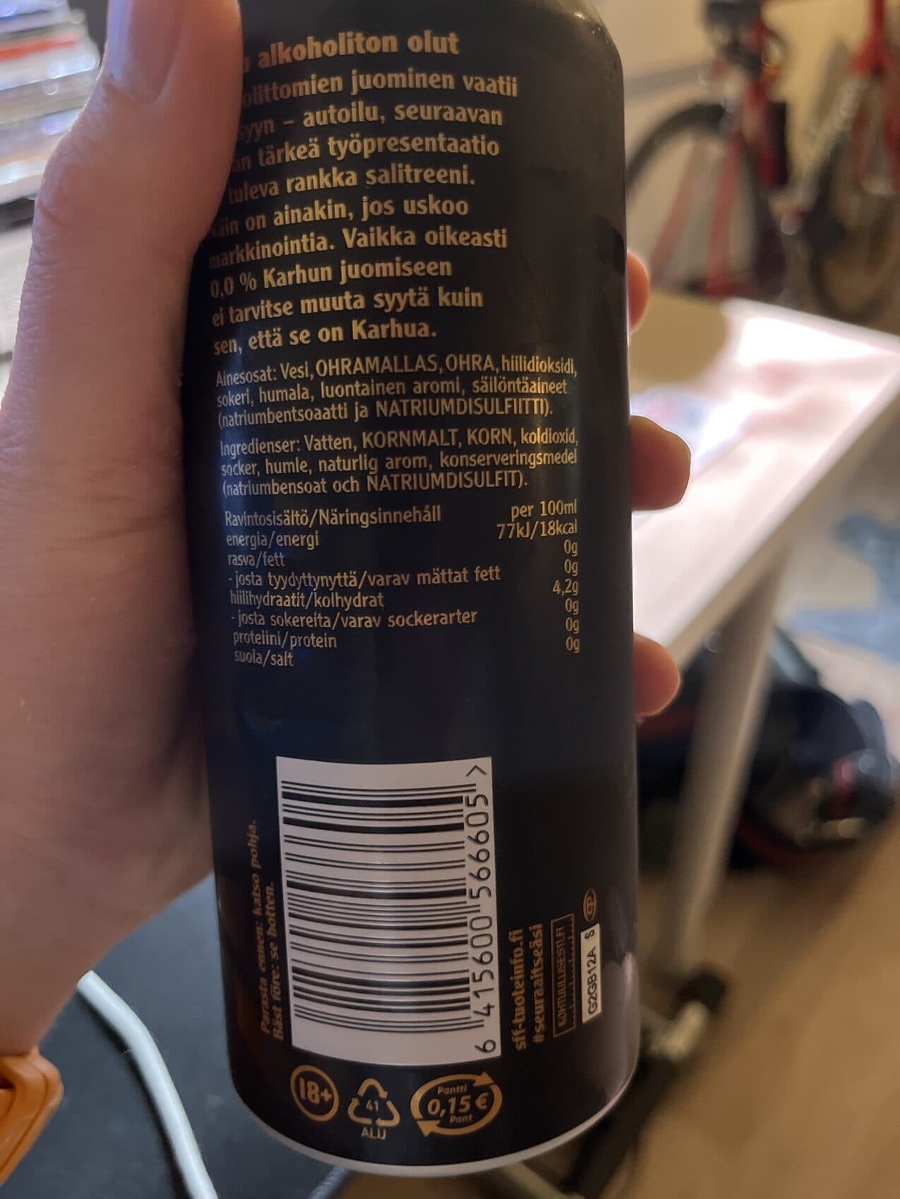 Karhu Olut 0,0% packshot