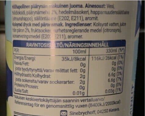 Bonaqua Juicy villipäärynä packshot