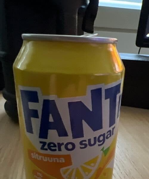 Fanta Fanta Zero sugar lemon packshot