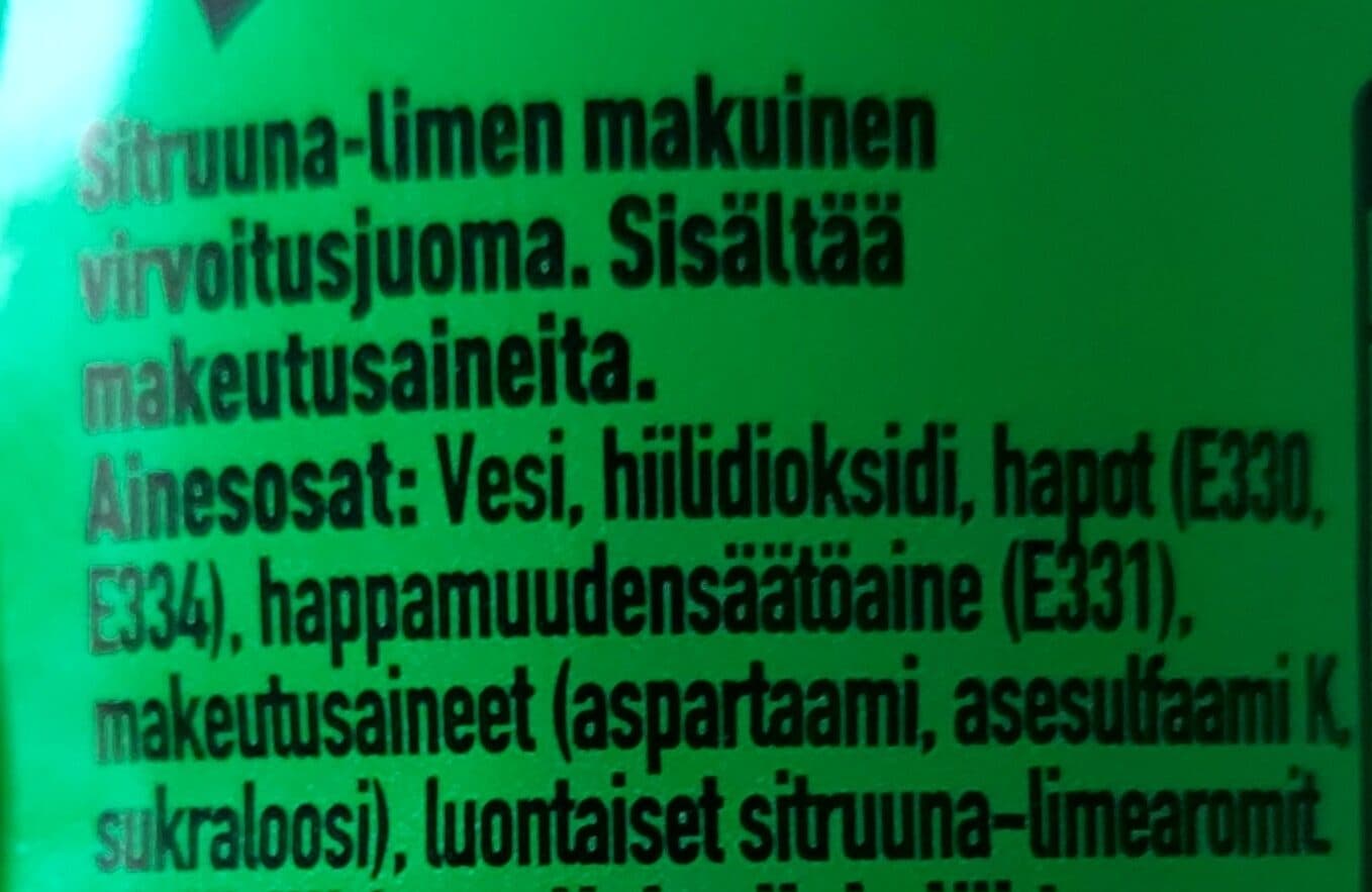 Sprite Zero Sprite Zero Sugar Sitruuna-Lime packshot