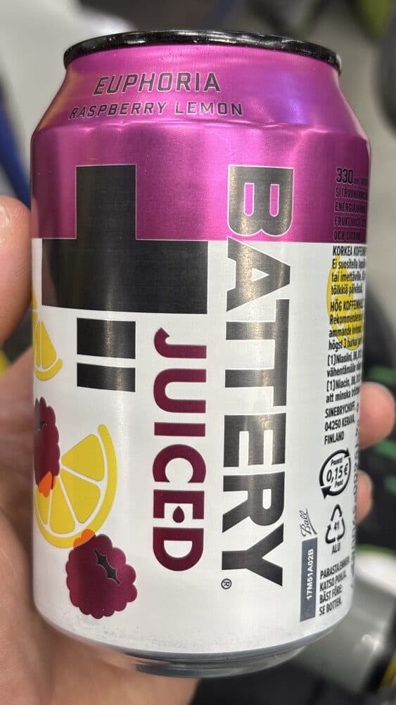 Battery Battery Juiced Euphoria Raspberry Lemon packshot