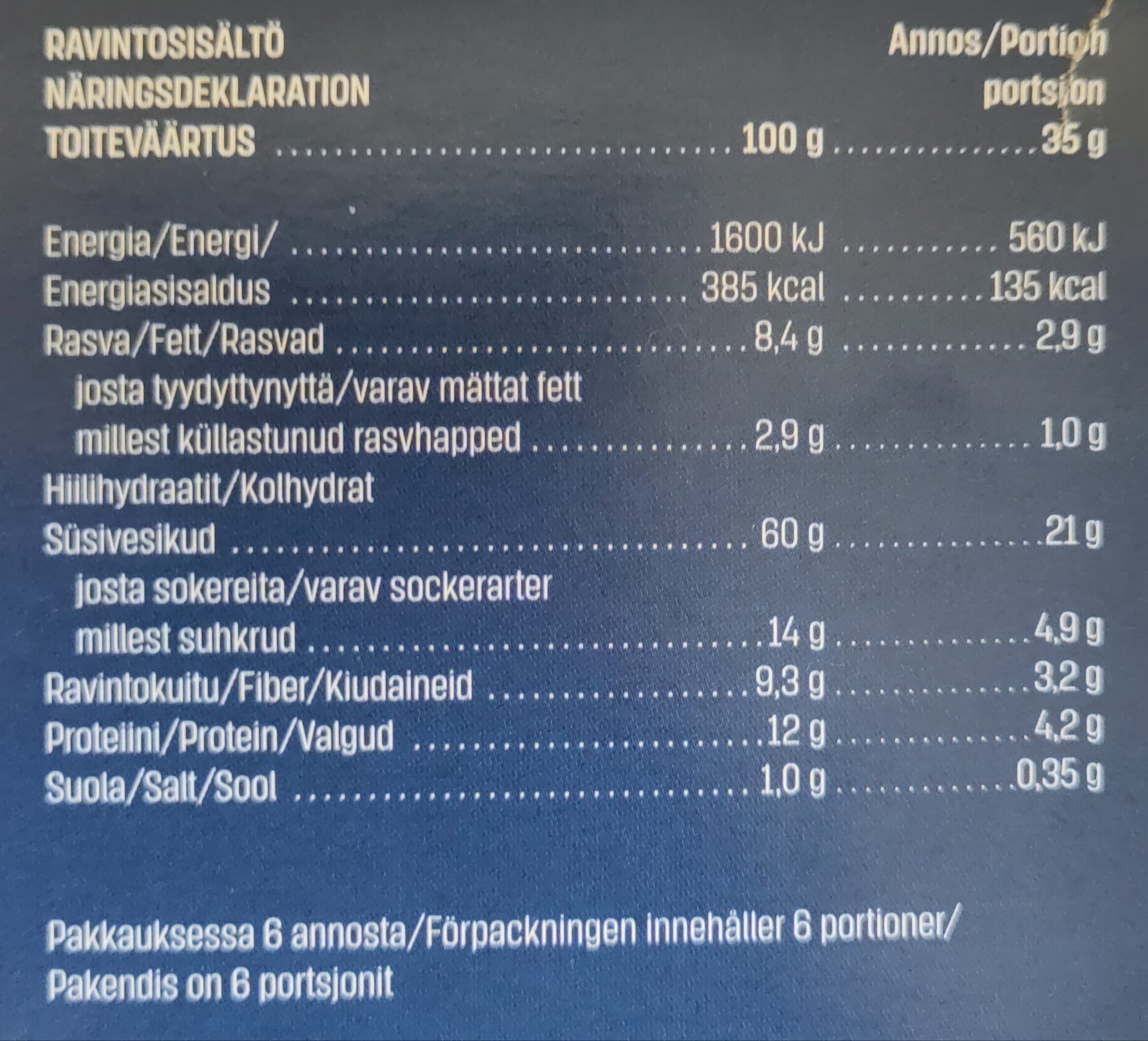 Kotimaista Annos Pikapuuro Kaura-valkosuklaa-mustikka packshot