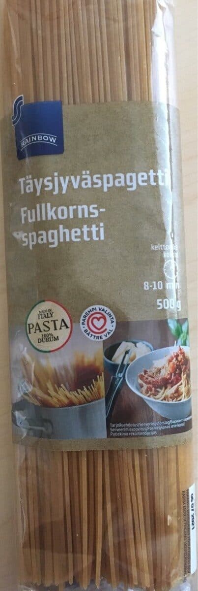 Rainbow Täysjyväspagetti packshot