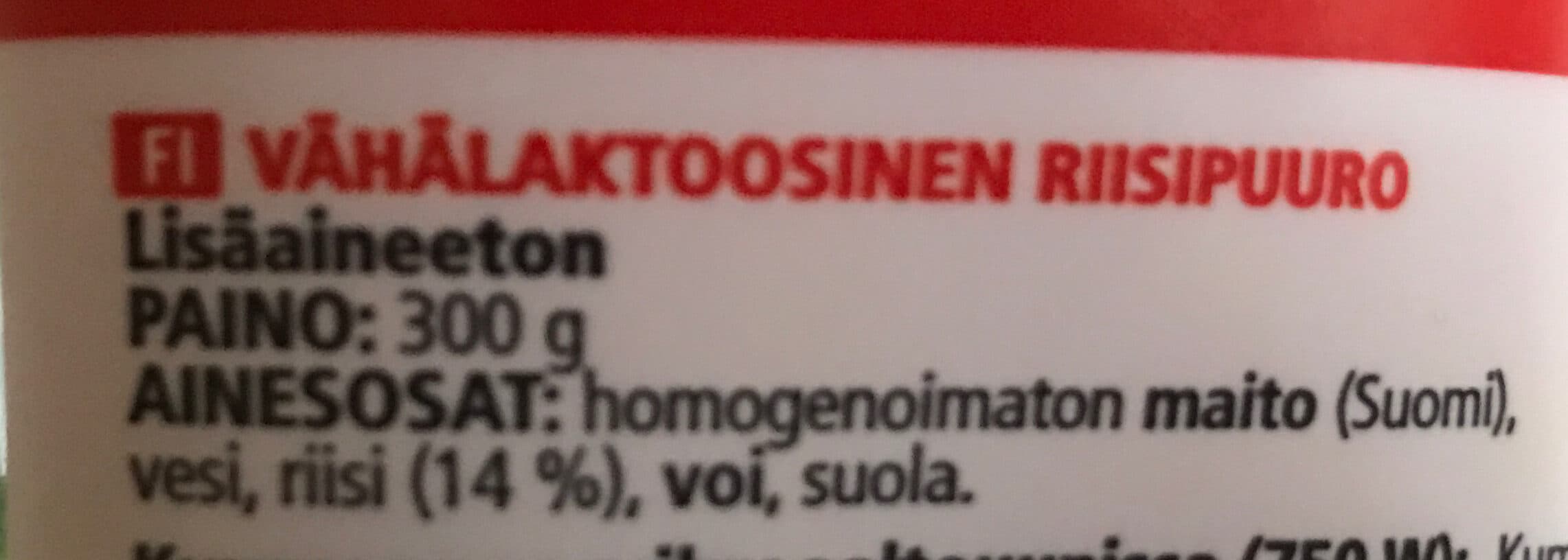 Kotimaista Riisipuuro packshot