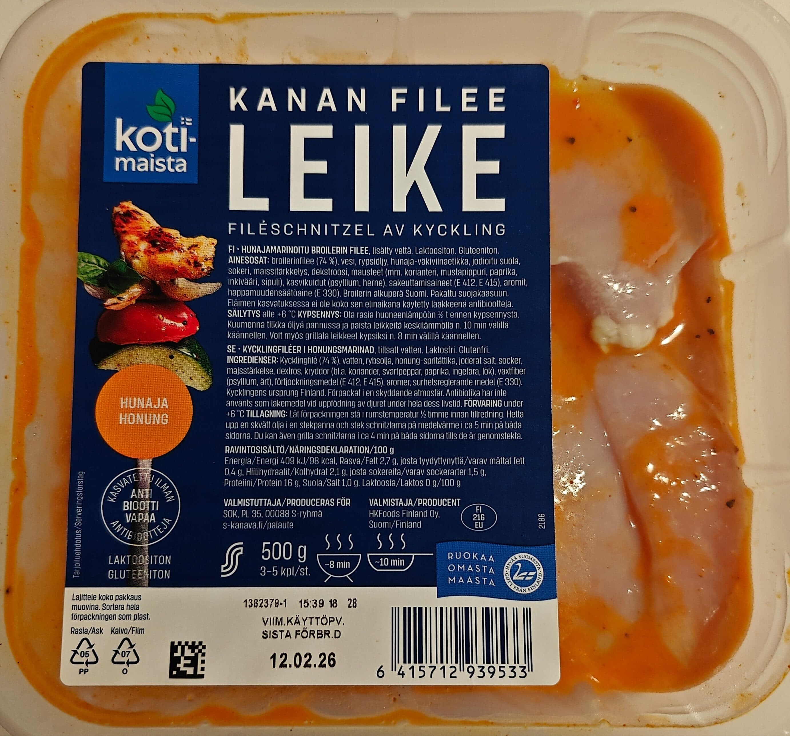 Kotimaista Kanan filee leike hunaja packshot