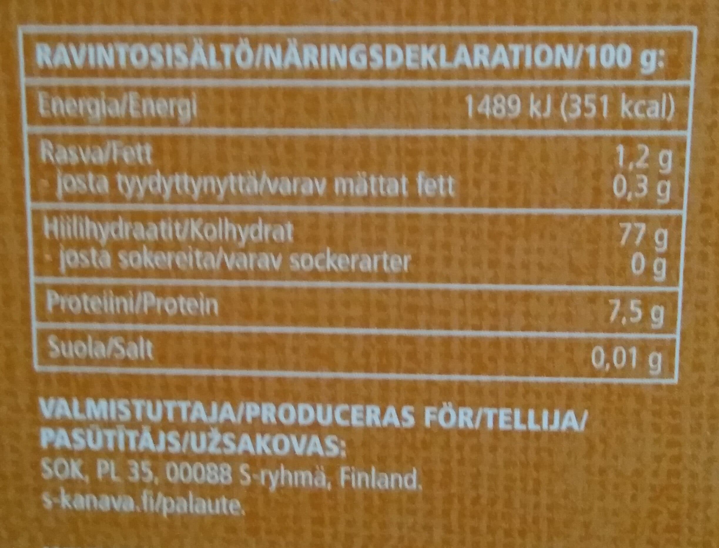 Rainbow Pitkäjyväinen riisi packshot