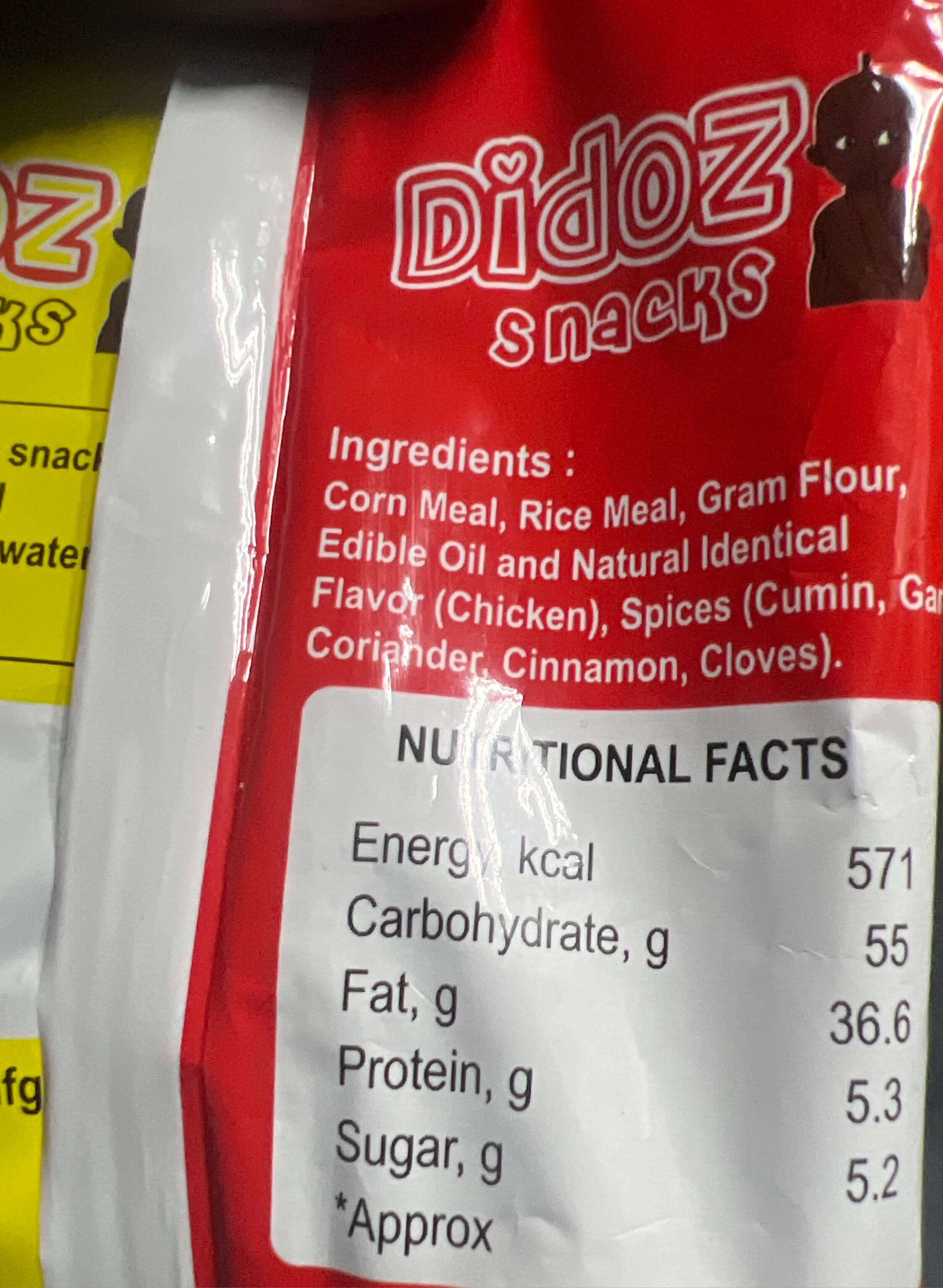 Didoz snacks Chicken flavor packshot