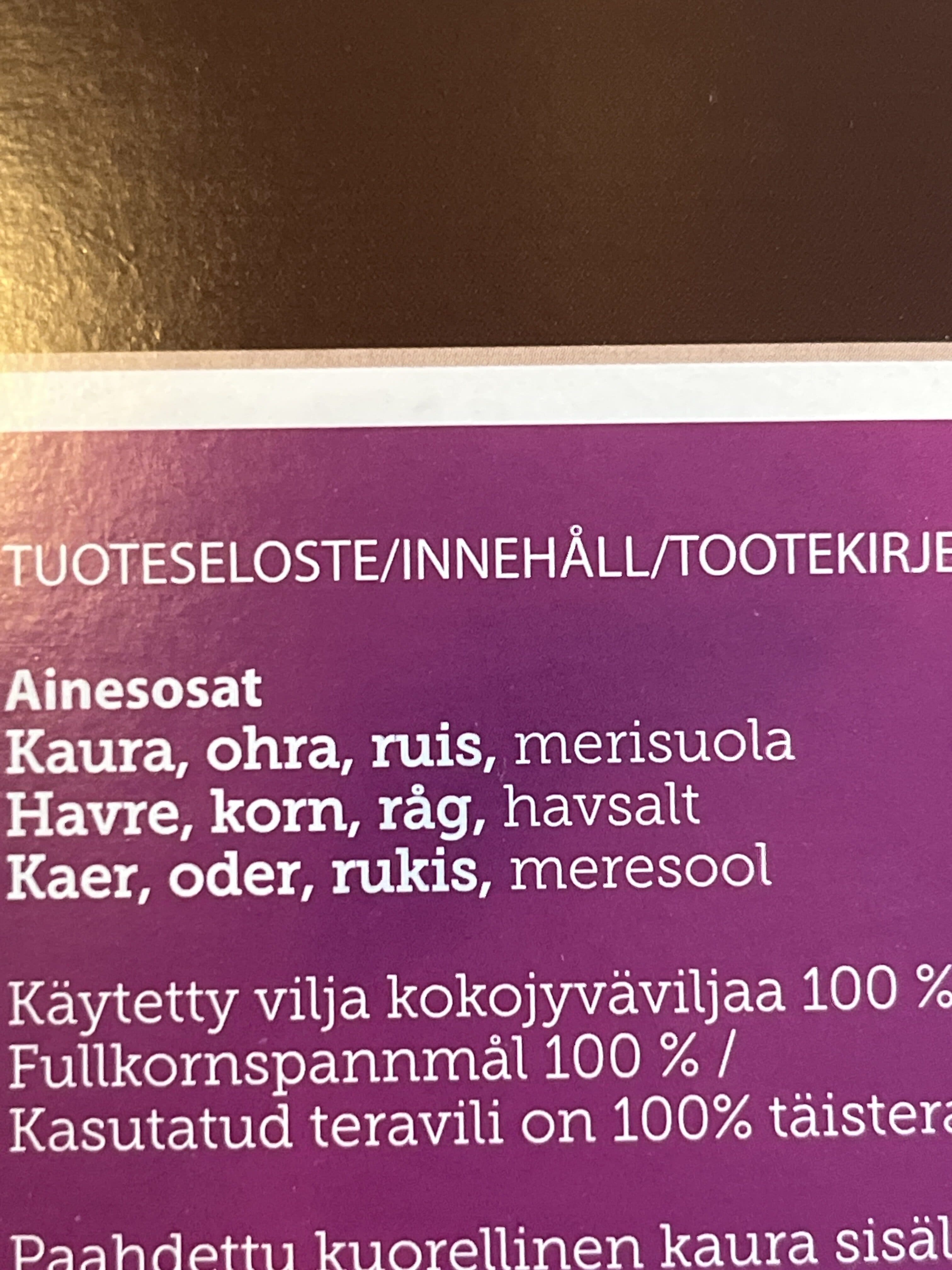 Taivakosken mylly Talk Muru packshot