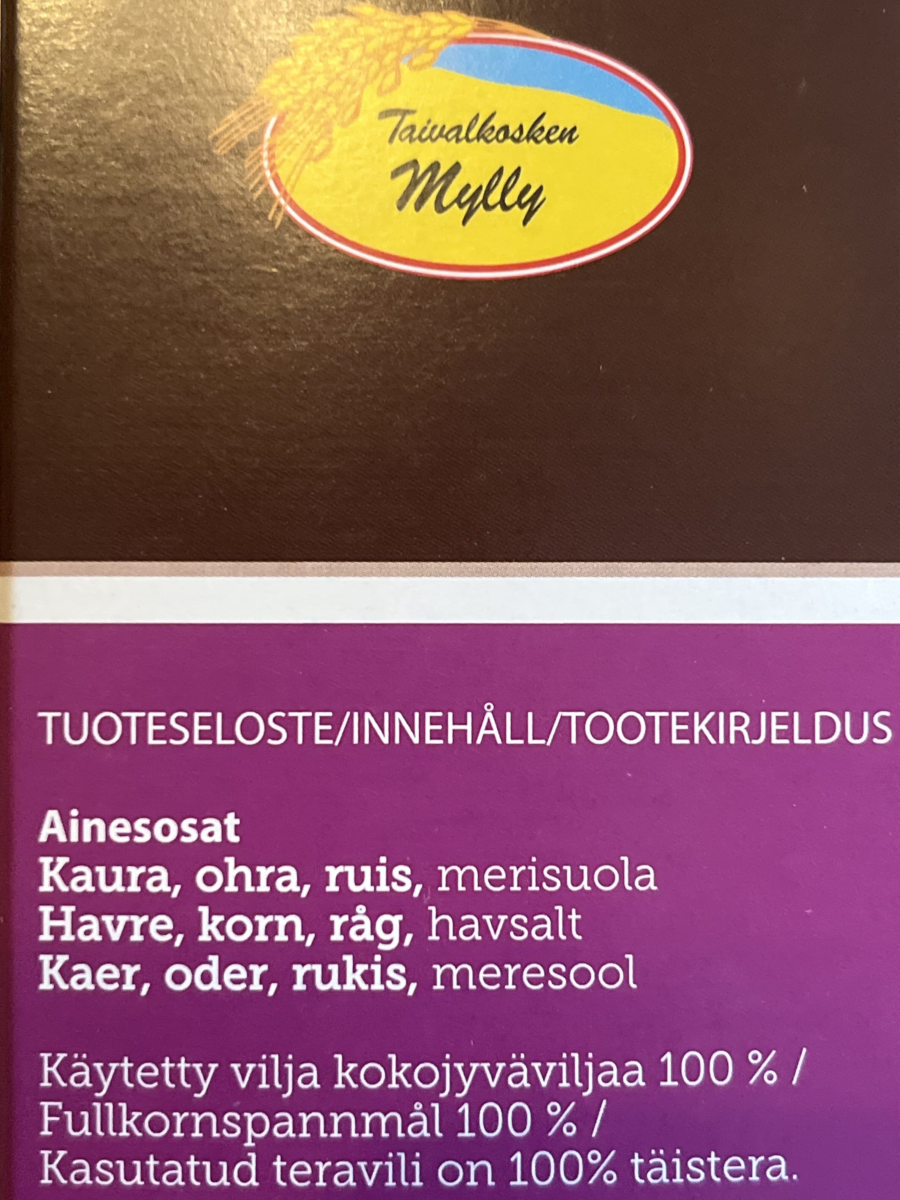 Taivakosken mylly Talk Muru packshot