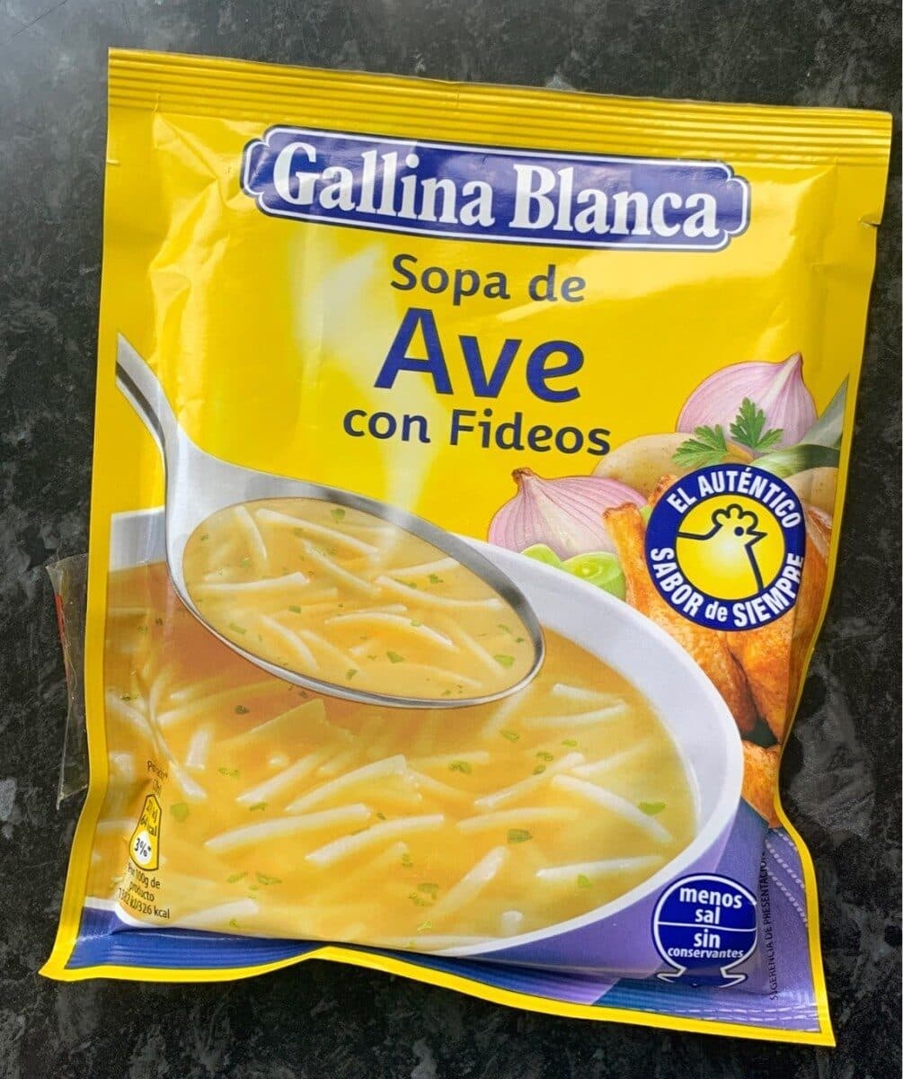 gallina blanca Sopa de ave con fideos packshot