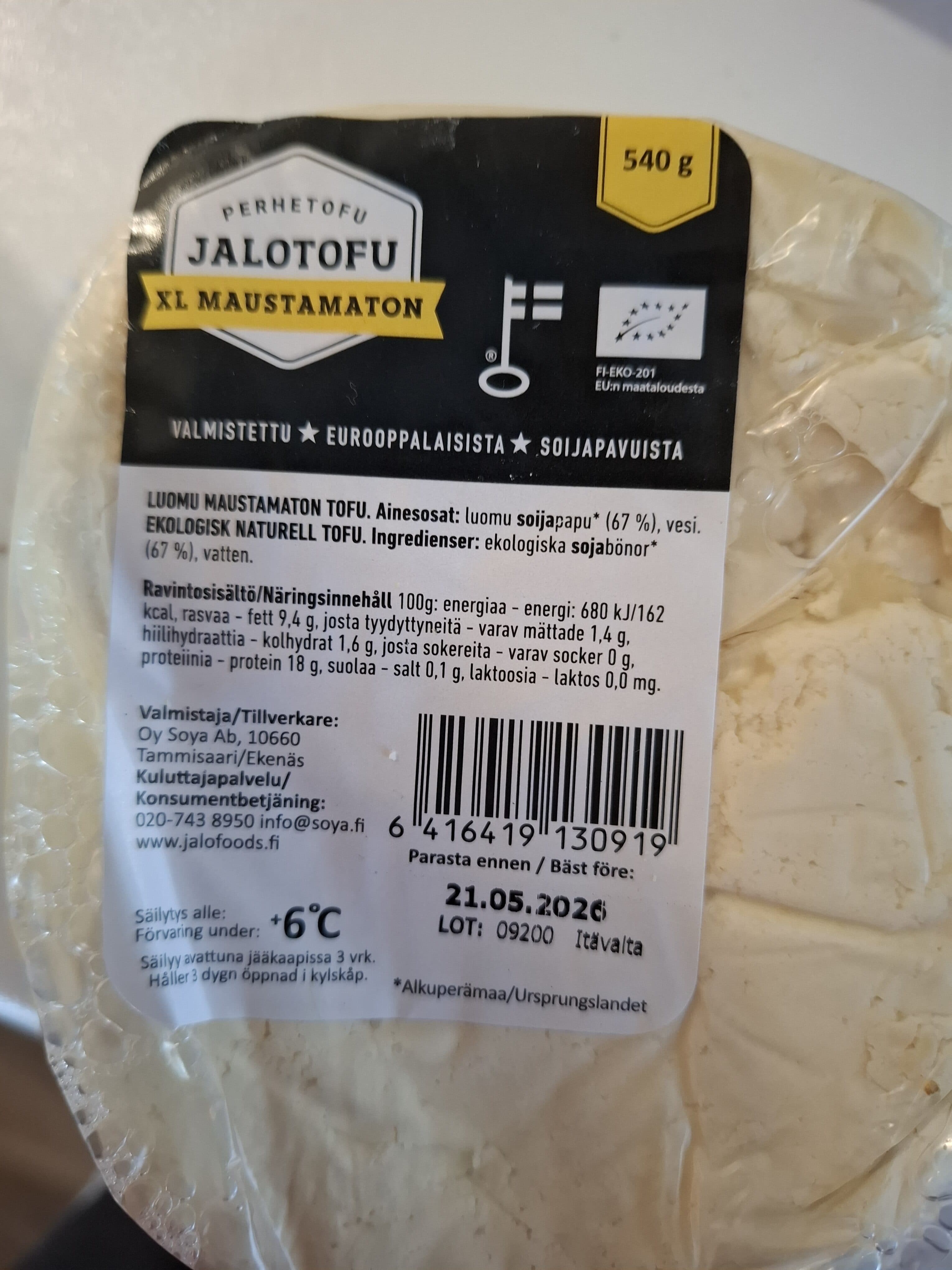 Jalotofu Xl Maustamaton packshot