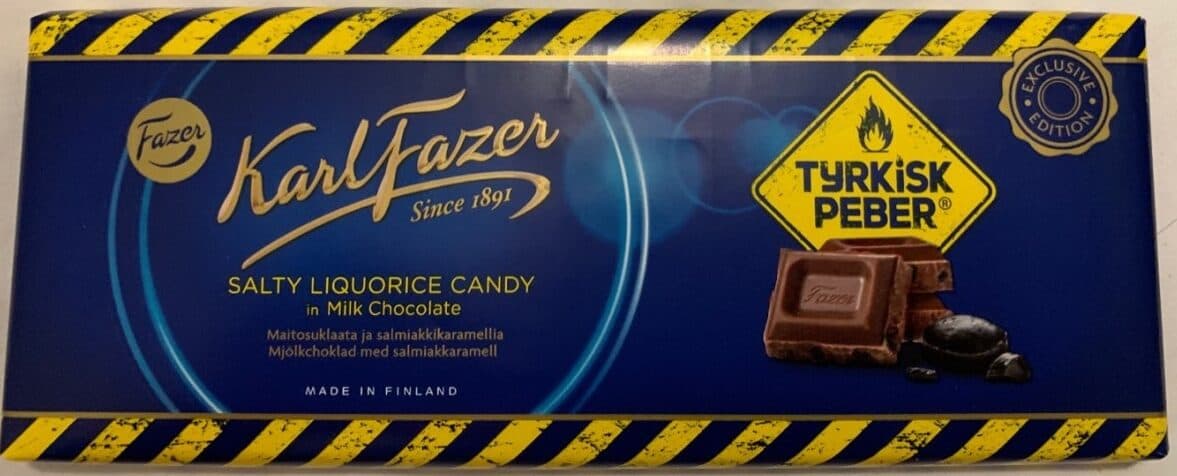 Fazer Salty Liquorice Candy in Milk Chocolate packshot