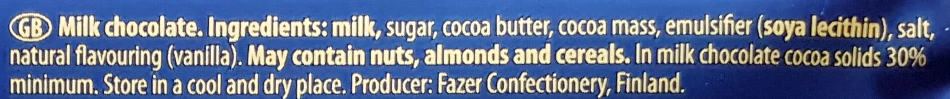 Fazer Milk chocolate packshot