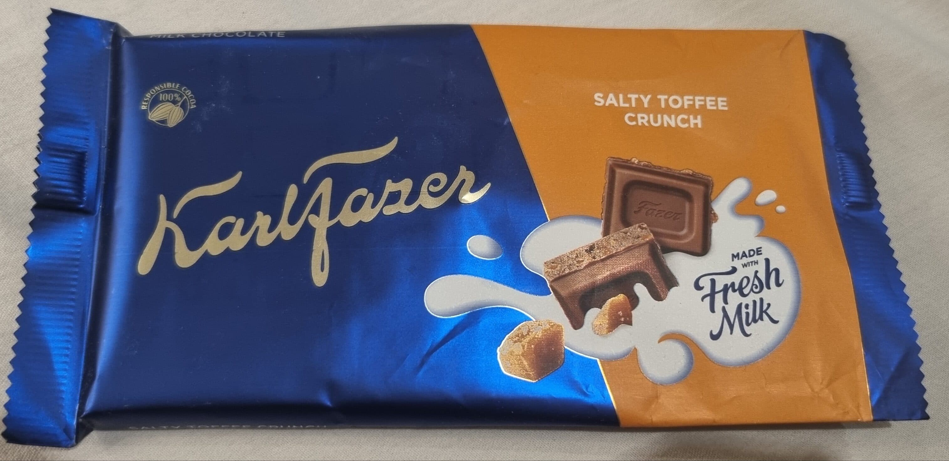 Karl Fazer Salty toffee crunch packshot