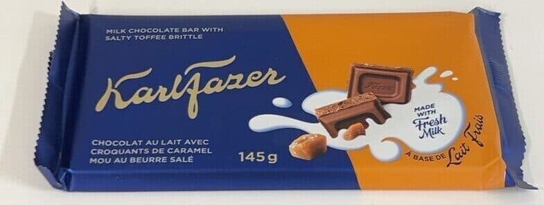 Karl Fazer Milk Chocolate Salty Toffee Brittle packshot