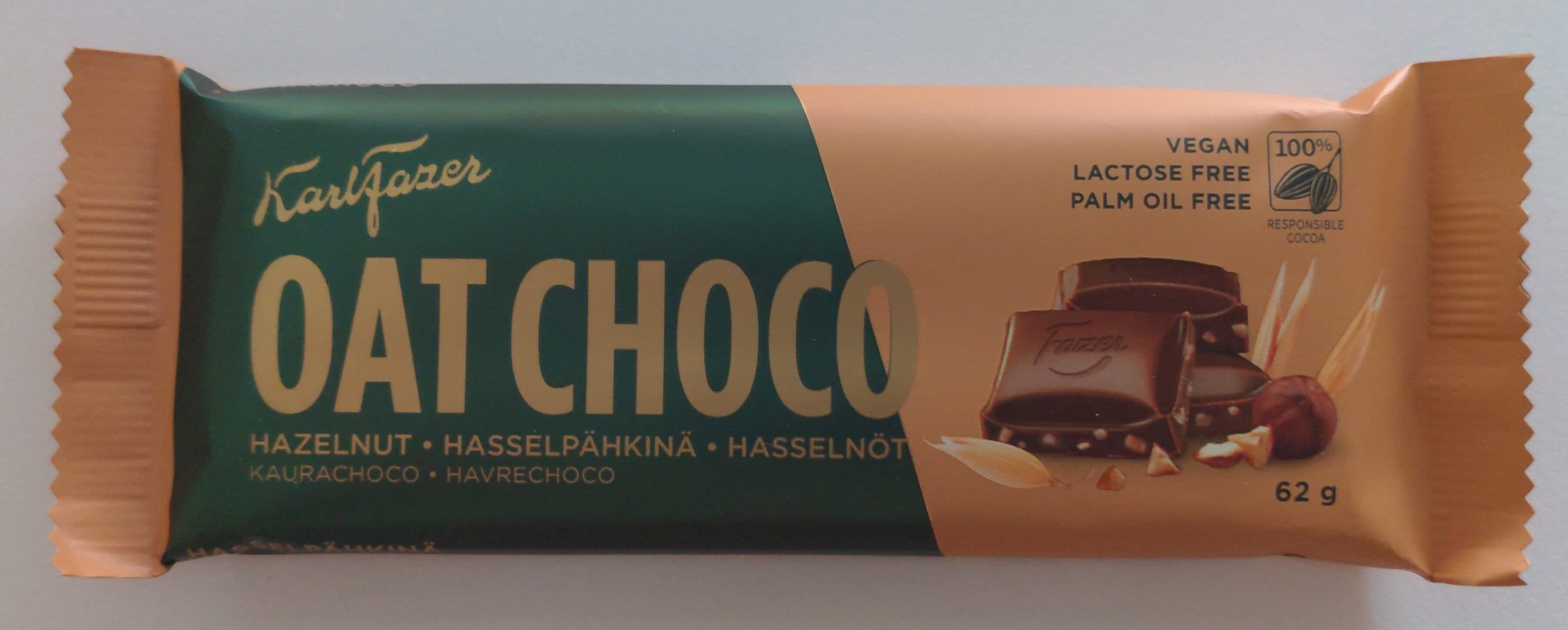 Fazer Karl Fazer Oat Choco Hasselpähkinä packshot