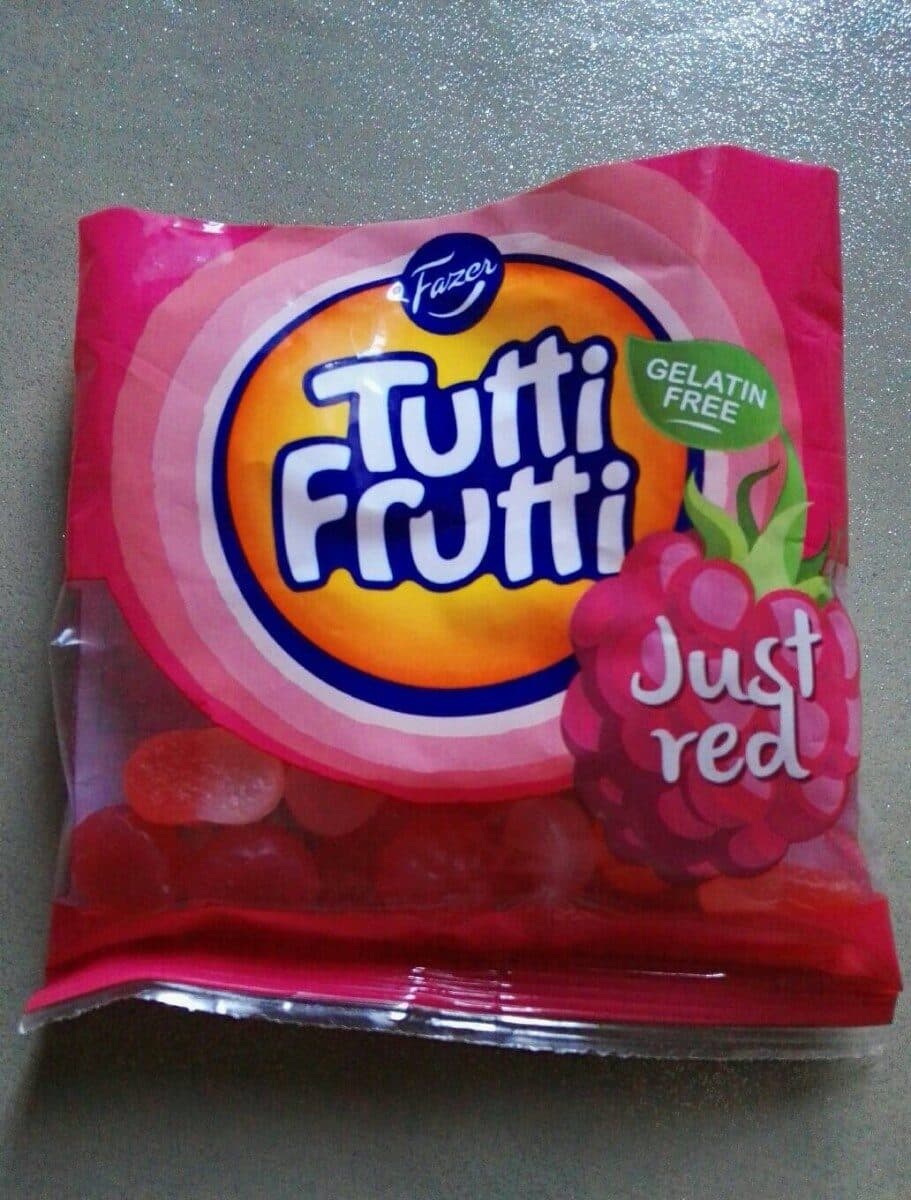 Fazer Tutti Frutti Just red packshot