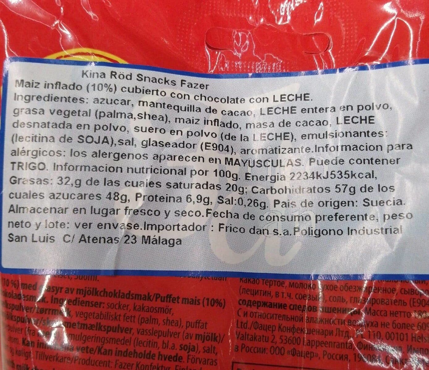 Fazer Kina Snacks packshot