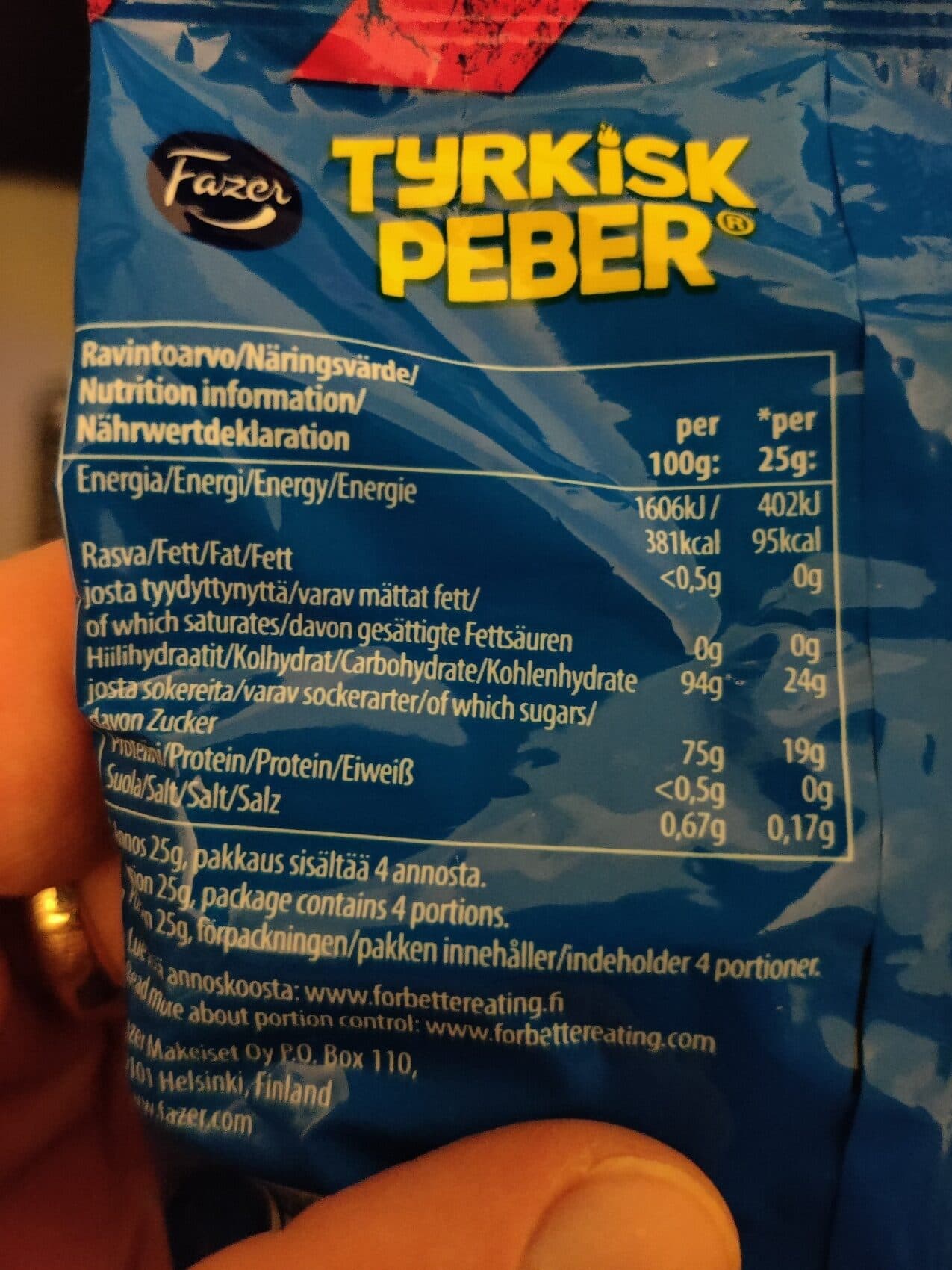 Fazer Turkish Peber packshot