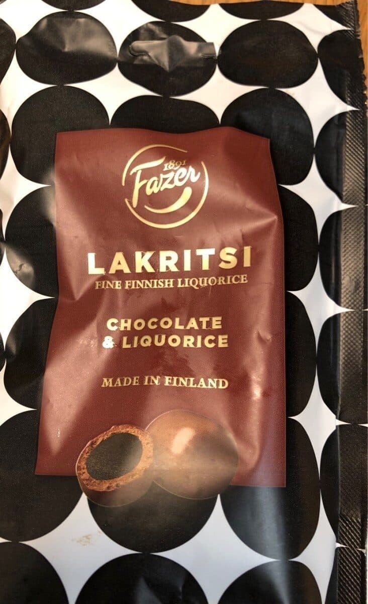 Fazer Lakritsi Chocolate & Liquorice packshot