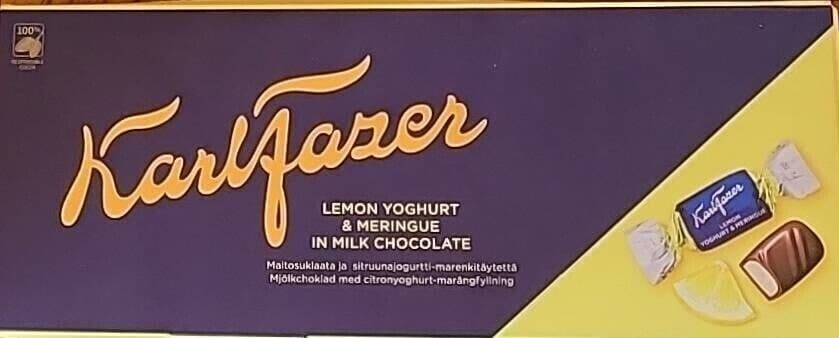 Fazer Karl Fazer Lemon Yoghurt & Meringue in Milk Chocolate packshot