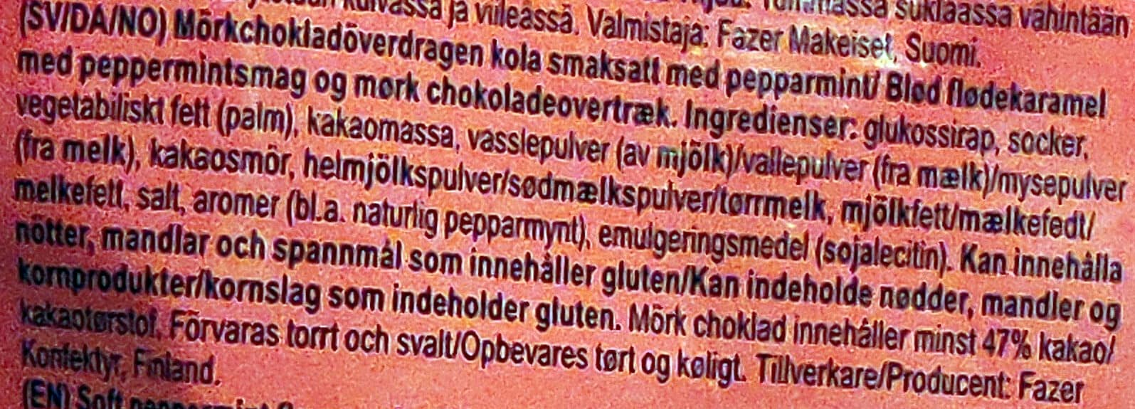 Fazer Dumle - Taste of Polka Mint Dark Chocolate packshot