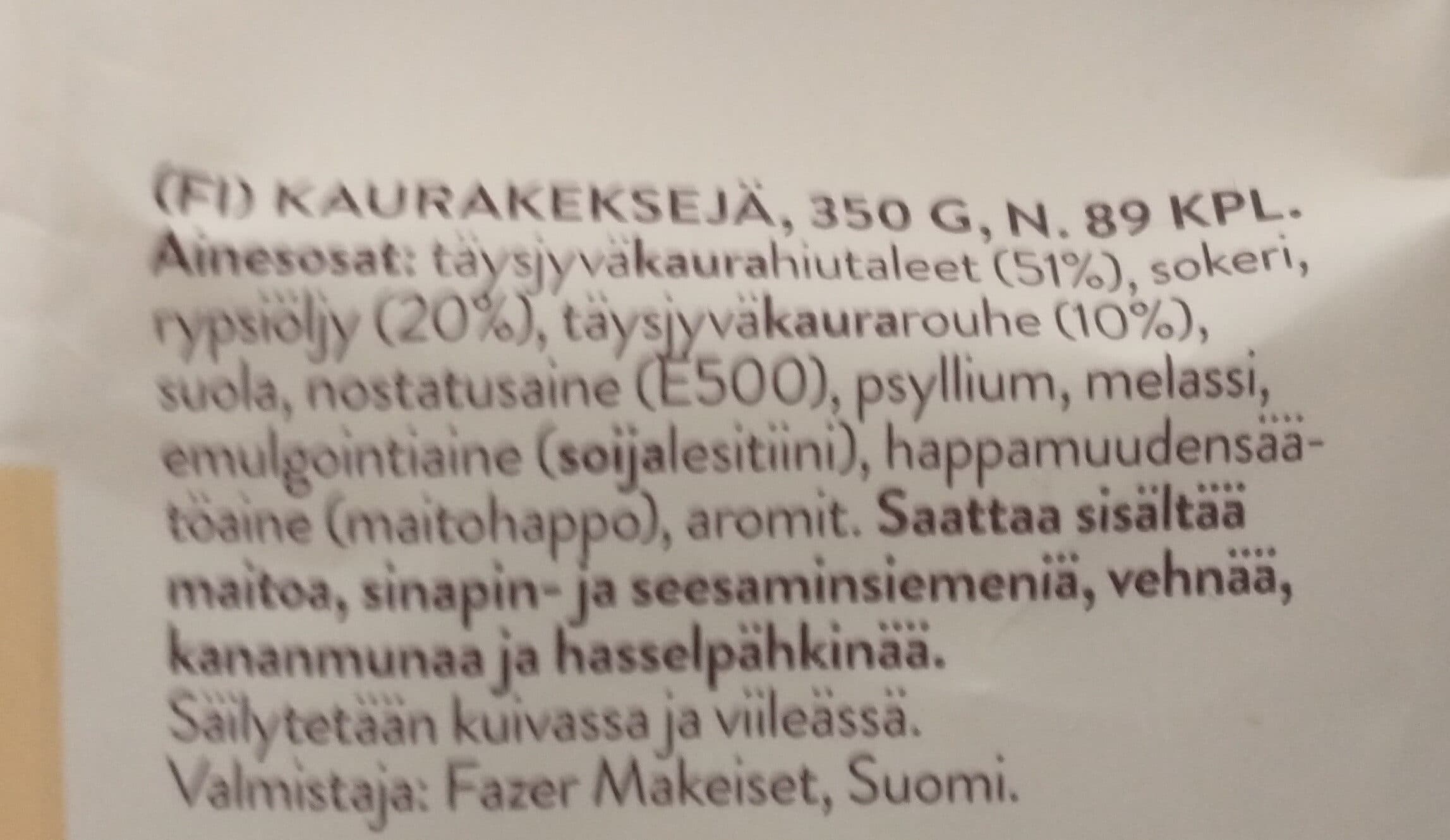Fazer Jyväshyvä kaurakeksi packshot
