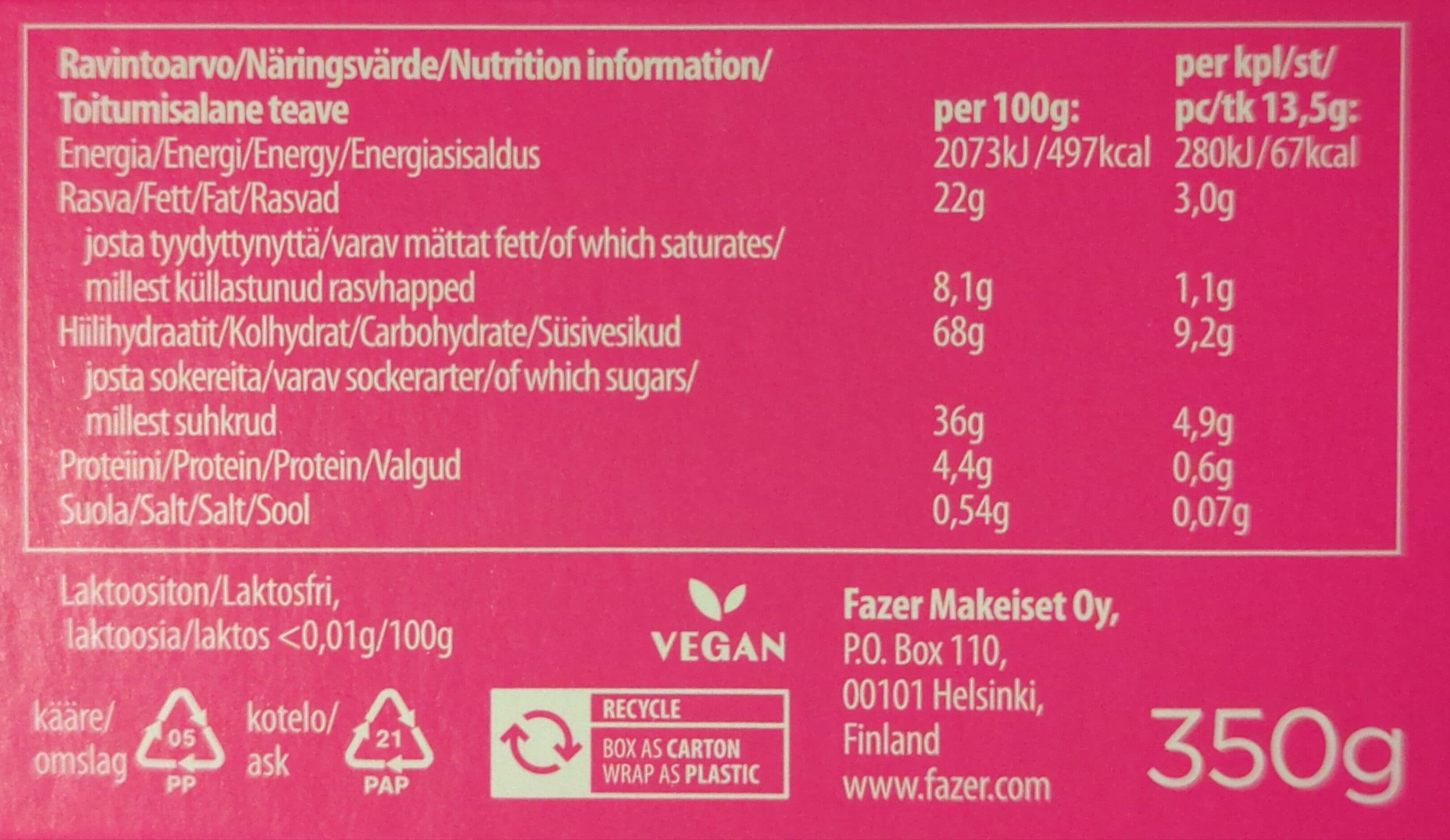 Fazer Domino Pink / Strawberry Ice Cream packshot