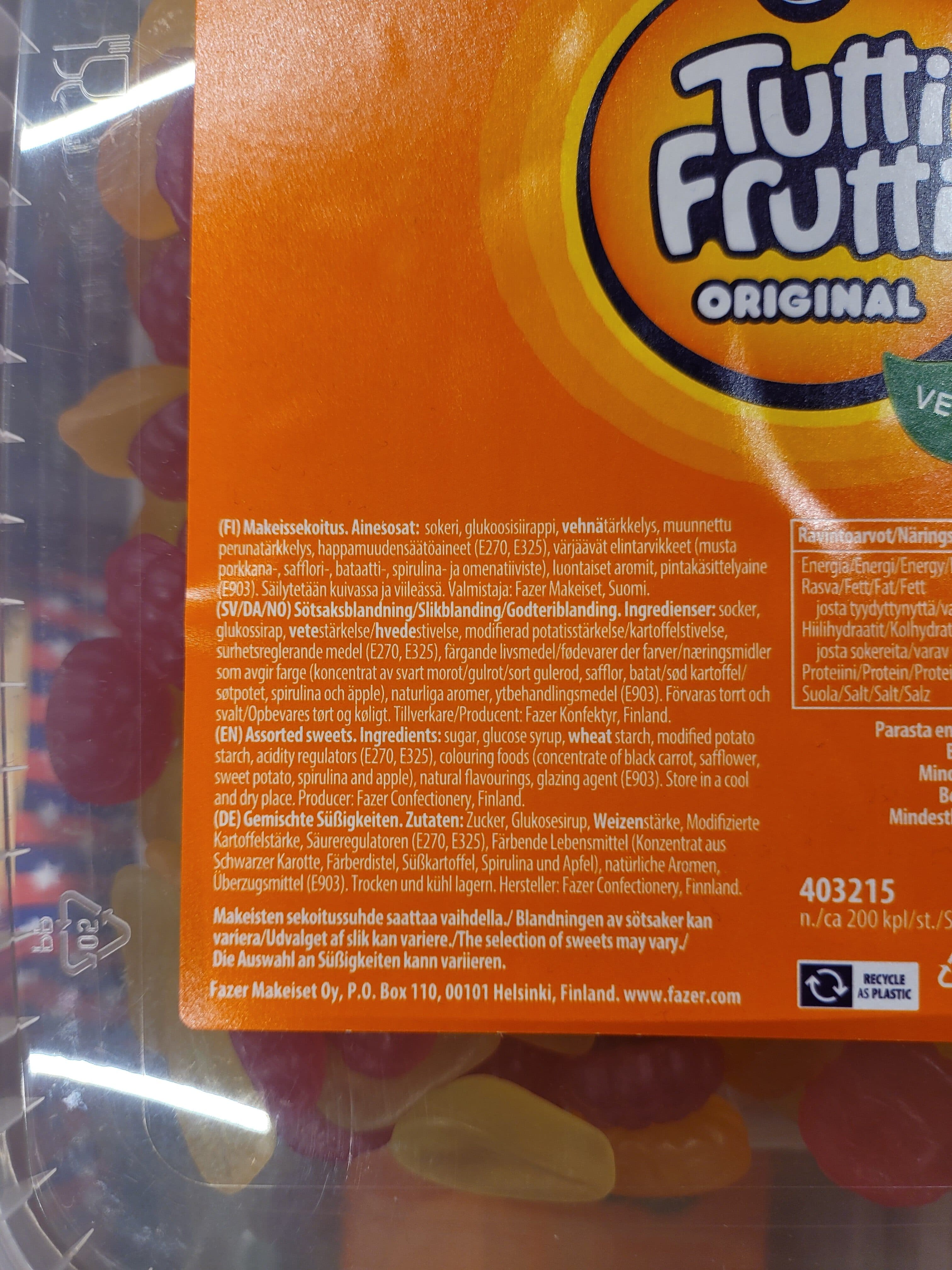 Fazer Tutti Frutti Original packshot