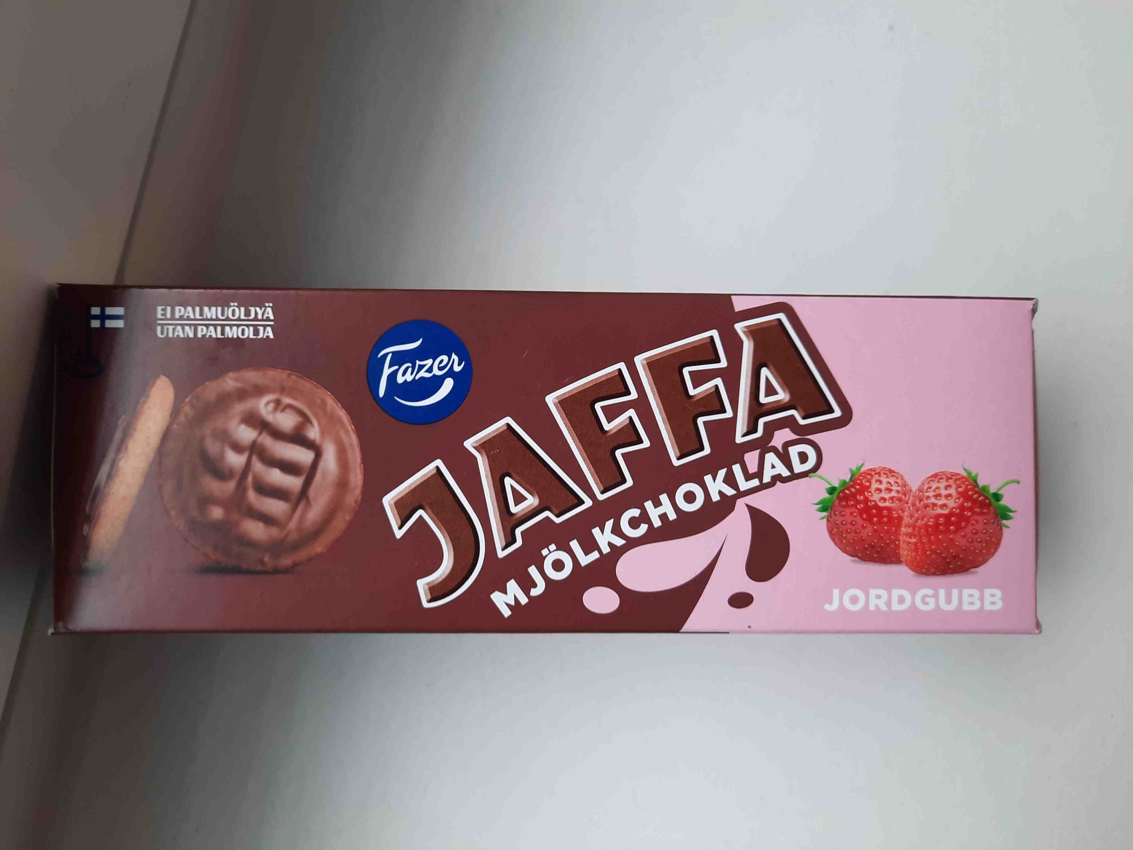 Fazer Jaffa maitosuklaa mansikka packshot