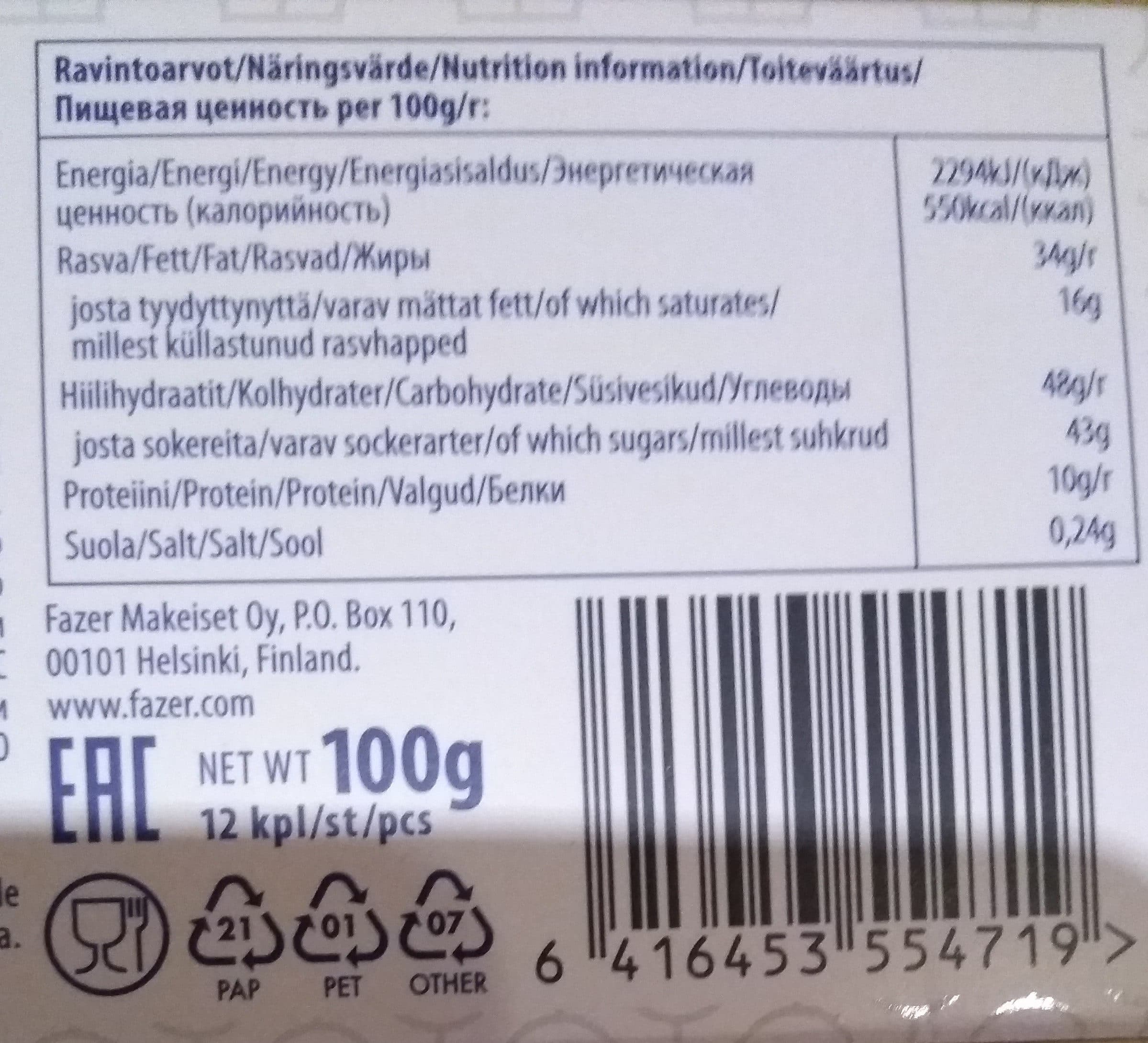 Fazer Chocolate creams packshot