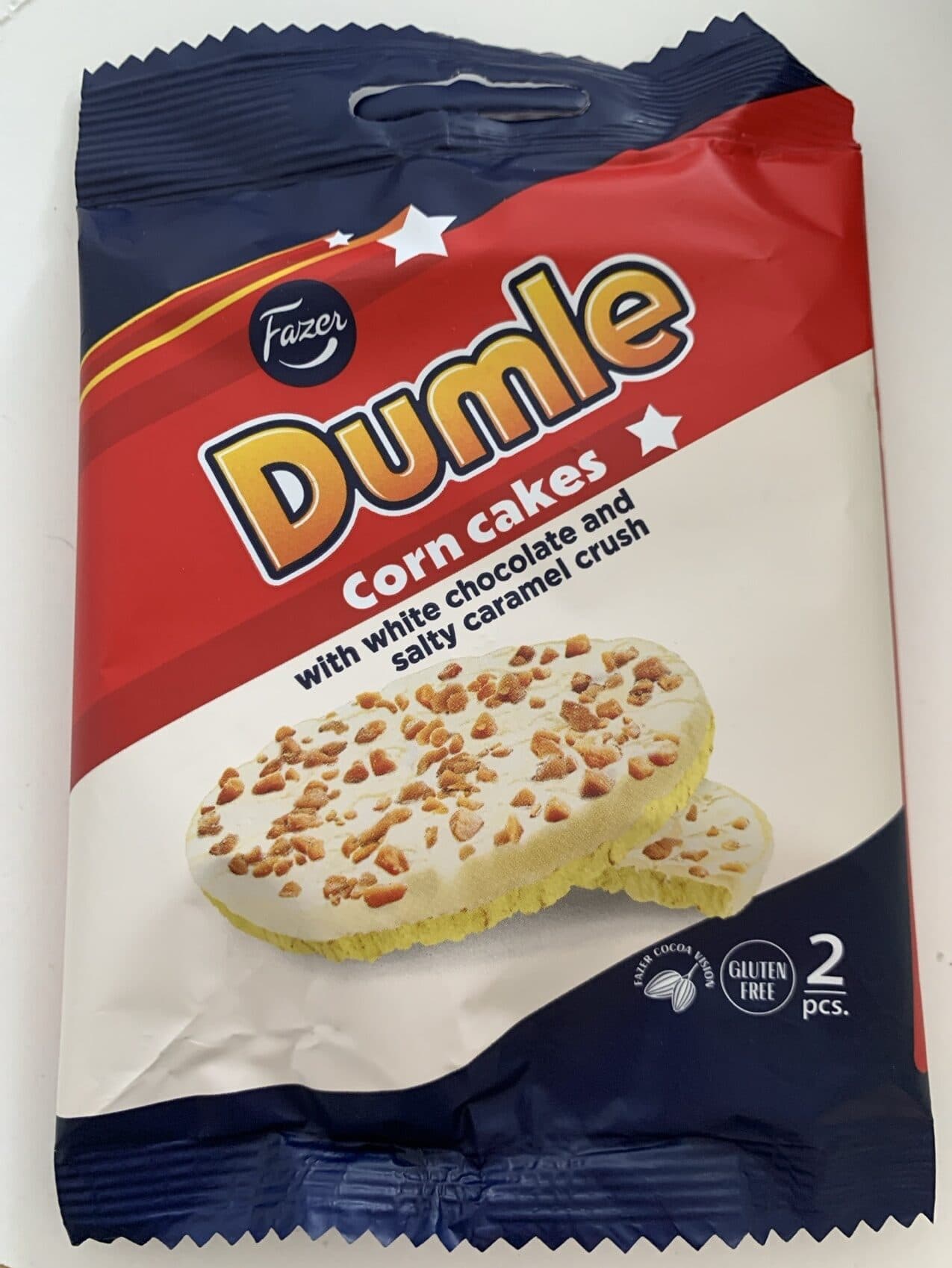Fazer Dumle Maissikakku Valkosuklaa packshot