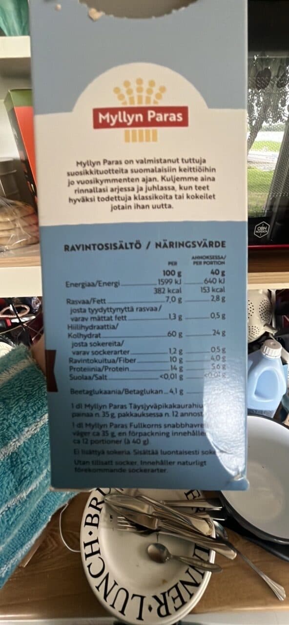 Myllyn Paras Täysjyvä Pikakaurahiutale packshot